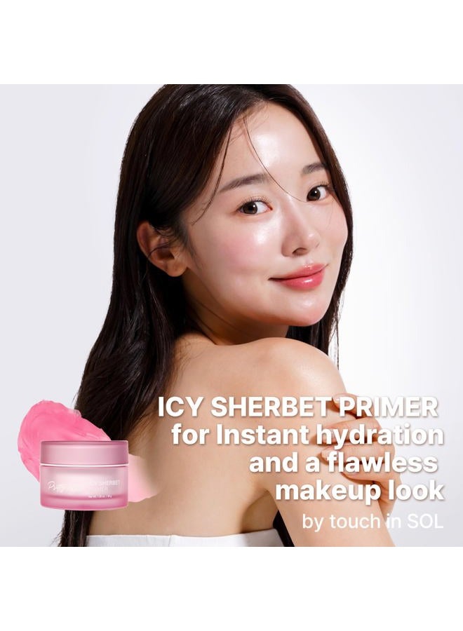 Touch in Sol برايمر آيس شيربيت من تاتش إن سول 1.05 أونصة سائلة - برايمر مرطب لمكياج الوجه للبشرة الجافة أو الدهنية - يقلل من مظهر المسام والتجاعيد - تركيبة جل خالية من السيليكون والزيوت مع تأثير تبريدي - Image 2